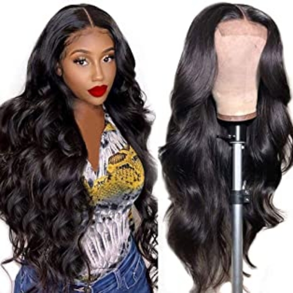 100% Brazilian Virgin Human Hair Transparent Swiss Lace Wig HD Body Wave - Picture 1 of 6